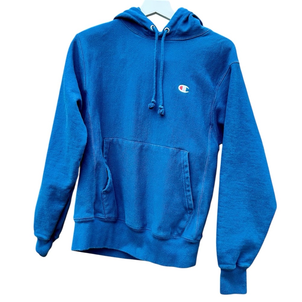 Champion Reverse Weave Hoodie sweatshirt Royal Blue Sz. Small